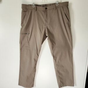 Copper & Oak Khaki Men’s Tall Pants 40 x 32 Polyester Side Zip Pocket Casual
